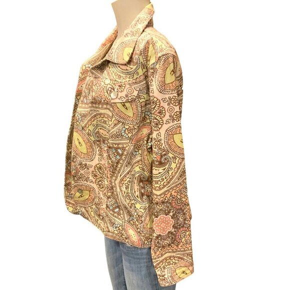 Ruby Rd Floral Fun Print Jacket women's size 16 Bright colors button front - Picture 3 of 8